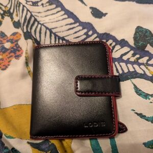 Lodis Leather RFID Black & Red Wallet